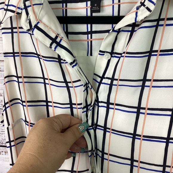 BANANA REPUBLIC SIZE 8 PLAID DRESS SUMMER BEACH VACATION GUC - Picture 6 of 16